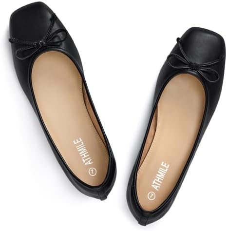Ballet Flats Square Toe Flat Shoes Dressy Casual