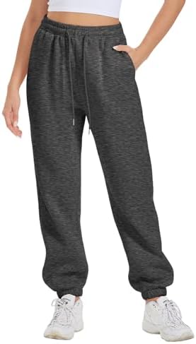 Cargo Joggers Fleece Lined with Pockets High Waisted