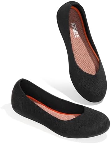 Flat Ballet Shoes Knit Flat Shoes Round Toe