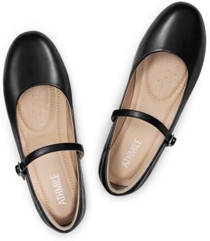 Mary Jane Flats Round Toe Adjustable Buckle Dressy