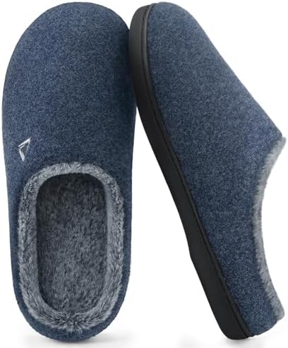 Men's Memory Foam House Slippers Fuzzy Lining