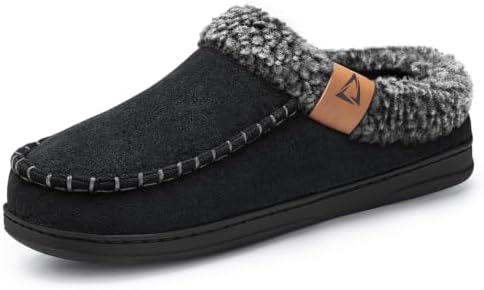 Men's Moccasin Slippers Memory Foam House Shoes