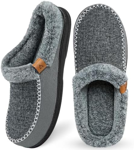 Men's Slip On Moccasin Slippers Memory Foam