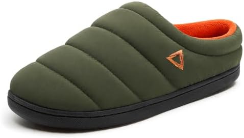 Men's Water-Resistant Quilted Puffer Slippers