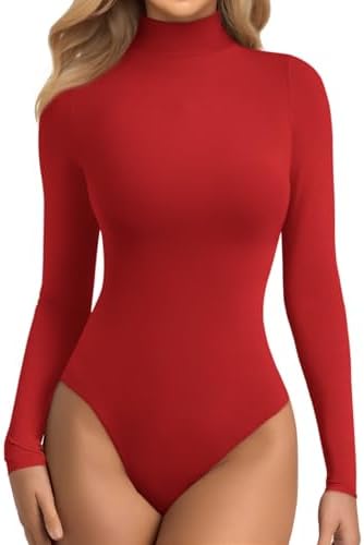 Mock Turtle Neck Long Sleeve Bodysuit