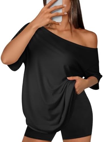 Off The Shoulder Oversized Tee Short Sleeve