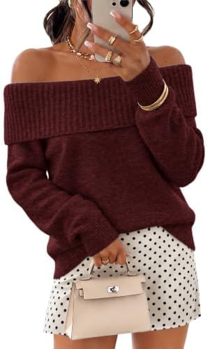 Off The Shoulder Sweater Fall Winter Teen Girl Going Out