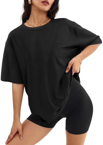 Oversized T Shirts Loose Fit Crewneck Short Sleeve Tops