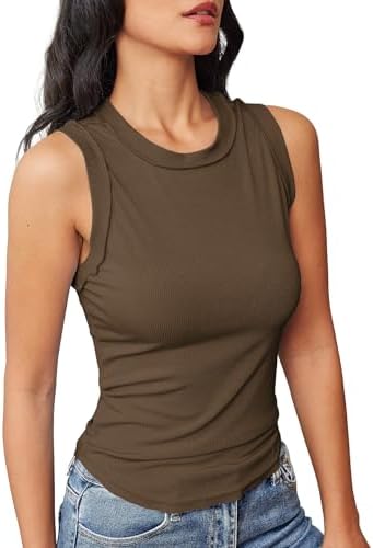 Tank Tops Summer Sleeveless Basic Cami Top Shirt Slim Knit