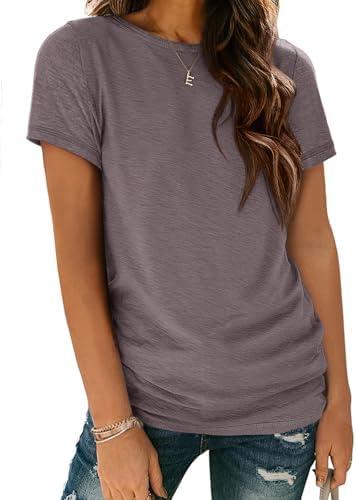 Tunic Tops Round Neck Shirts Summer Top Fashion Basic Tee