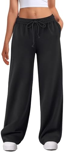 Wide Leg Sweatpants High Waisted Baggy Interior Drawstring
